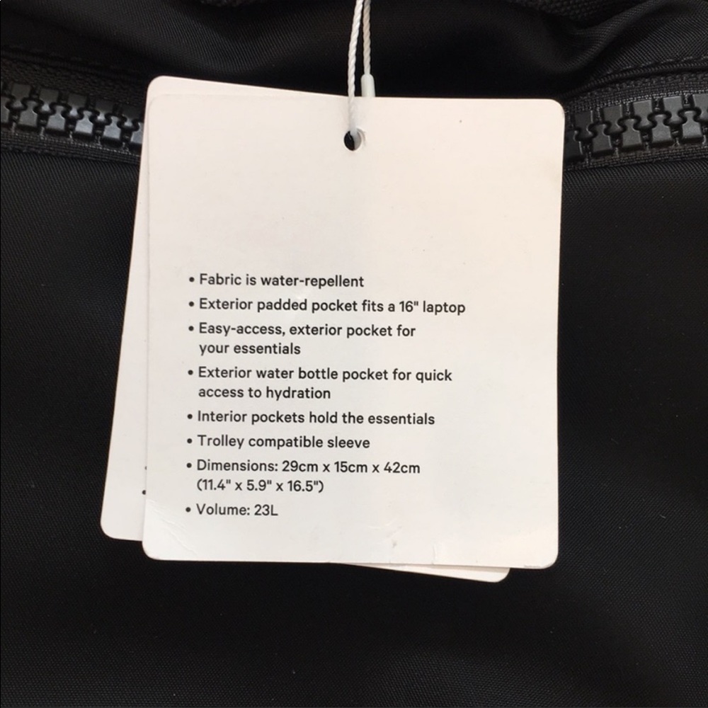 🖤🍋 Lululemon 🍋🖤 Everyday Backpack Black NEW - Picture 7 of 11